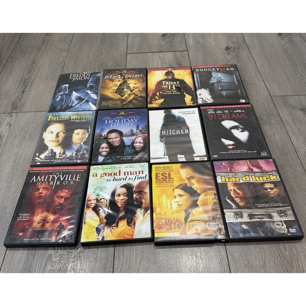 12 DVD Movie Lot Horror Drama Action Freddy vs Jason Friday 13th The Hitcher